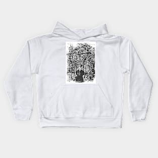 grandmother in the garden Kids Hoodie